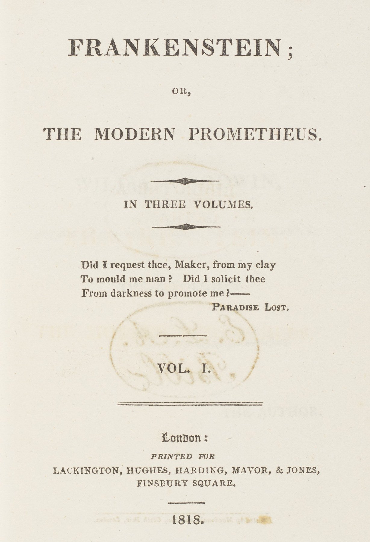 Frankenstein cover art