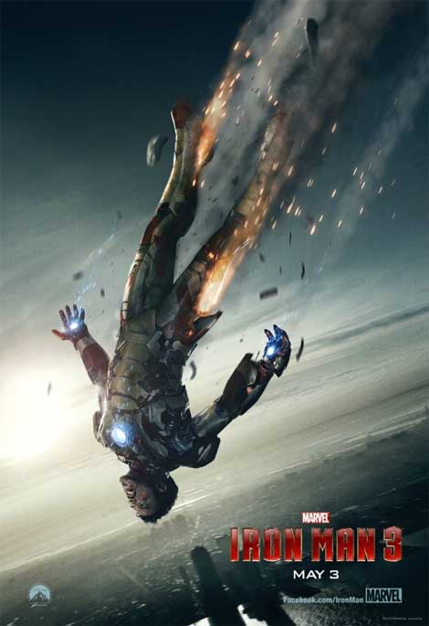 Iron Man 3... falling from the sky.