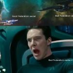 Star Trek Into Darkness… 3rd trailer. Bad Federation versus good Federation. Star Trek Into Darkness… 3rd trailer. Bad Federation versus good Federation.