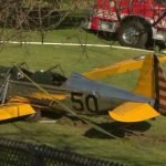 Harrison Ford crash lands dead plane on 8th hole. Harrison Ford crash lands dead plane on 8th hole.