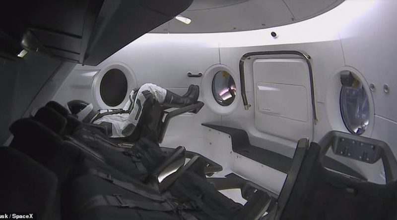 SpaceX's Dragon crew capsule successfully docks with space station.