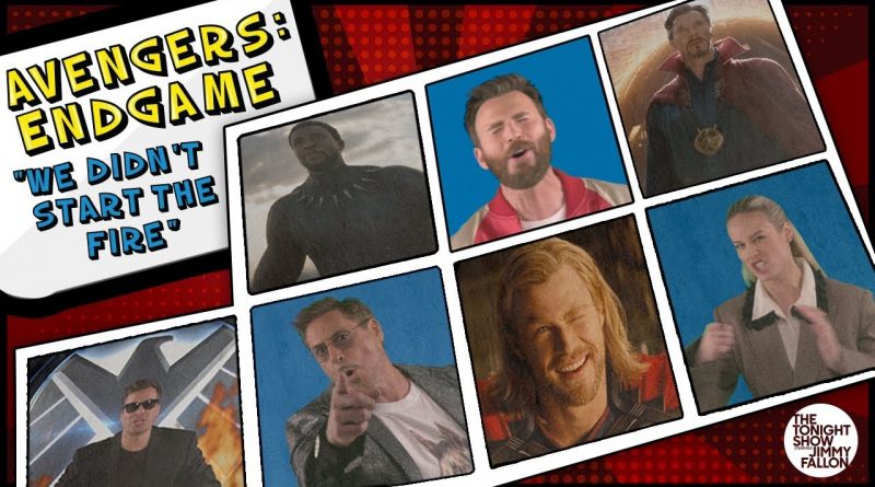 Avengers Endgame actors belt out song 'We Didn't Start the Fire'.