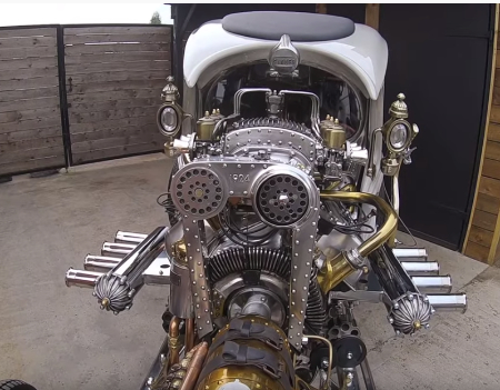 Steampunk hot rod: burns all competition!