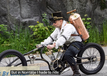 Can you run a steampunk motorcycle on hot air ... or cold? (a kit piece)