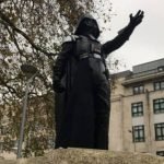 Darth Vader appears on empty statue plinth in Bristol, UK. Darth Vader appears on empty statue plinth in Bristol, UK.