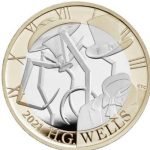 Royal Mint launches illiterate HG Wells coin with four-legged Martian tripod (news). Royal Mint launches illiterate HG Wells coin with four-legged Martian tripod (news).