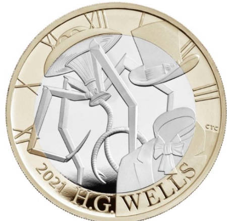 Royal Mint launch illiterate HG Wells coin with four-legged Martian tripod (news).
