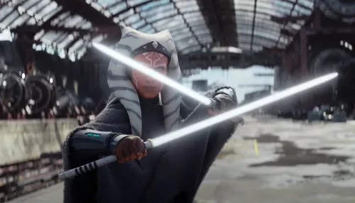 Ahsoka: In a galaxy far, far away... or just on your Disney+ app (Star Wars TV series trailer).
